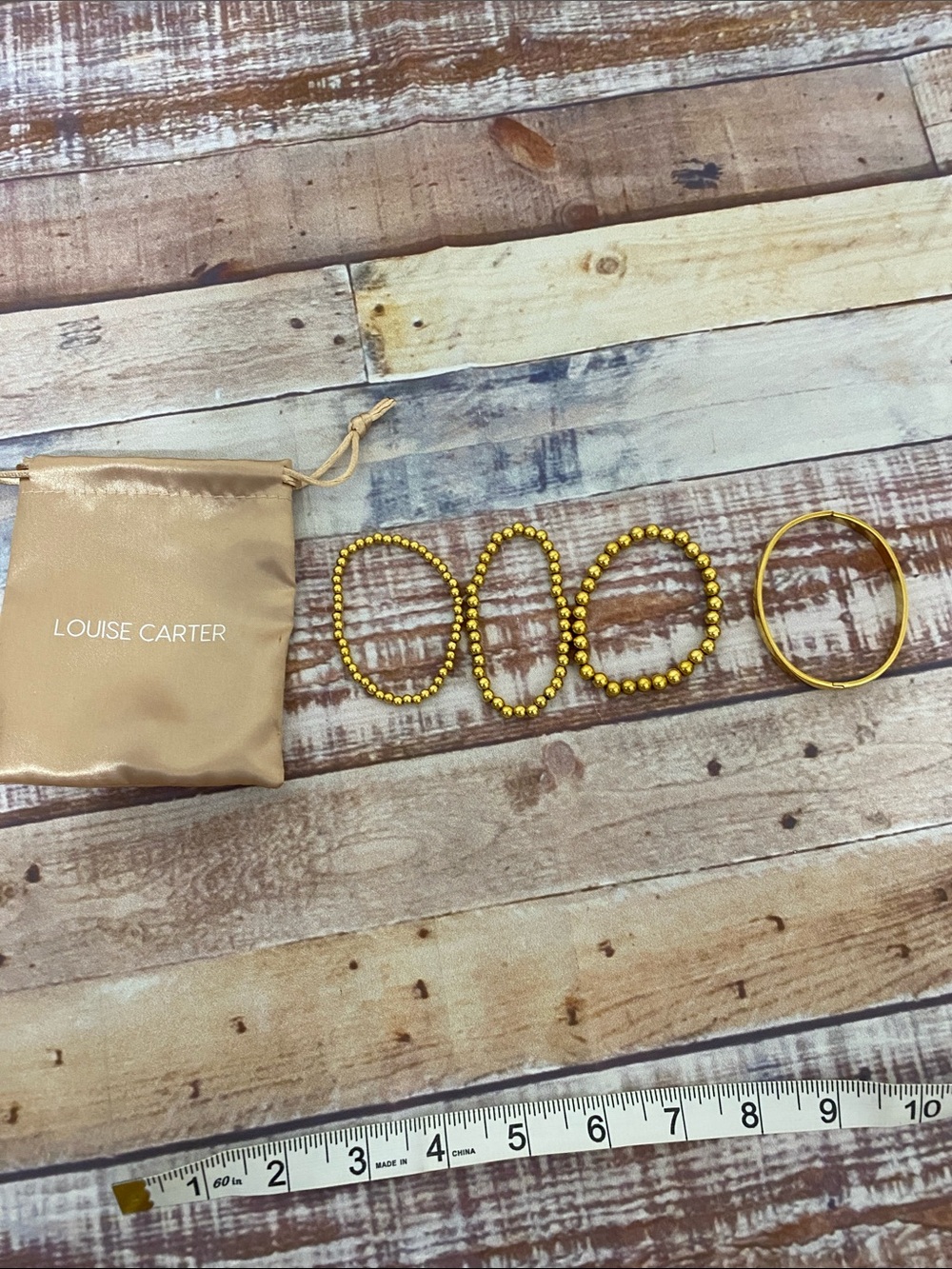 Louise Carter Gold Bracelet Stack - 4 Piece Bracelet Set